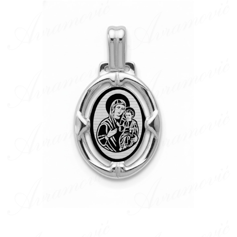 Privezak Bogorodica srebro 925